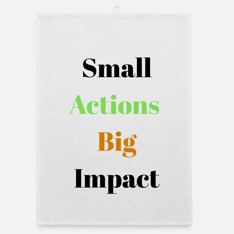 Dynamisches Typografie-Design mit mutigen Aktionen Organic Geschirrtuch