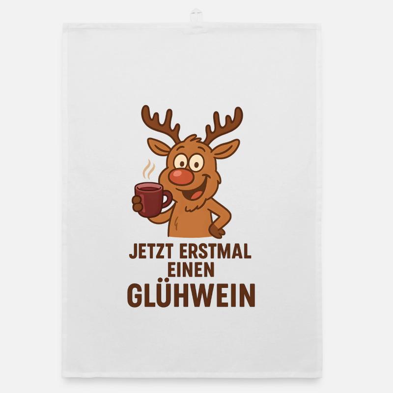 Vin chaud Cerf Rudolph Joyeux Noël Doux Torchon bio