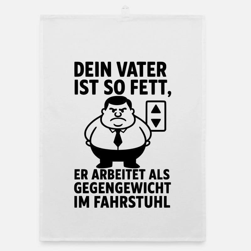 father fat joke obese Organic dish towel
