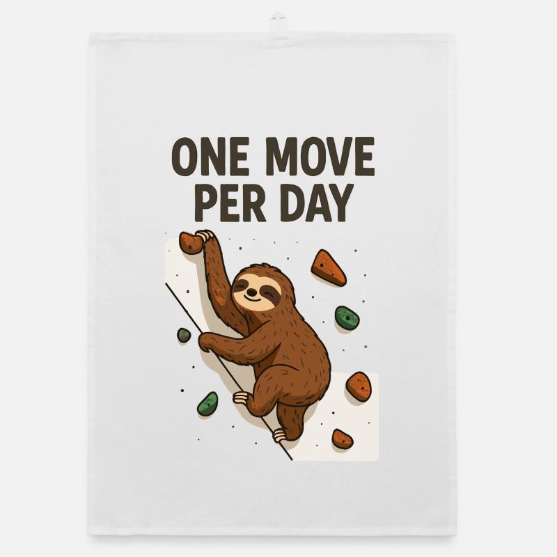 Sloth Bouldering: One Move Per Day Design Organic dish towel