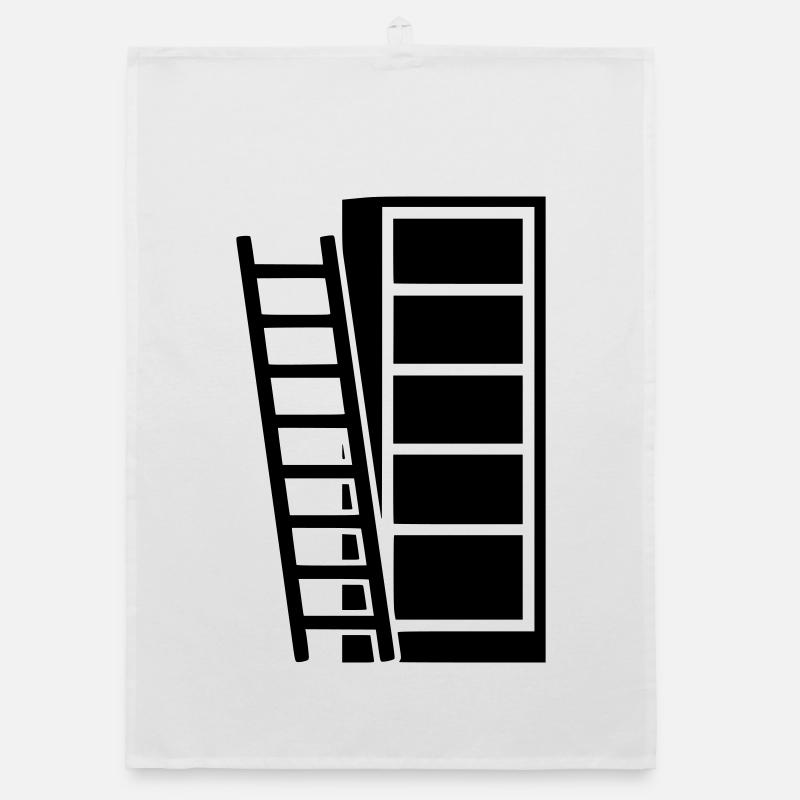 Bookshelf Head Library Organic dish towel