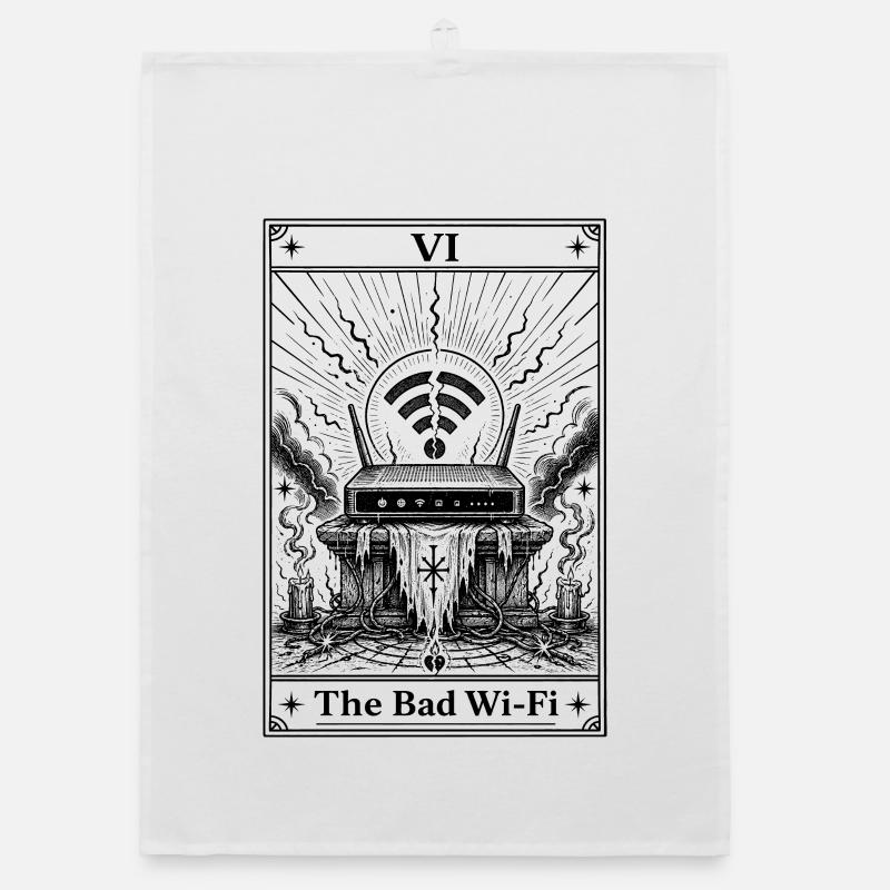 Poor wifi | Tarot Card Everyday Organic dish towel