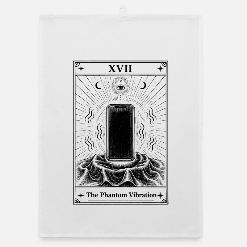 Phantom-Vibration | Tarotkarte Alltag Organic Geschirrtuch