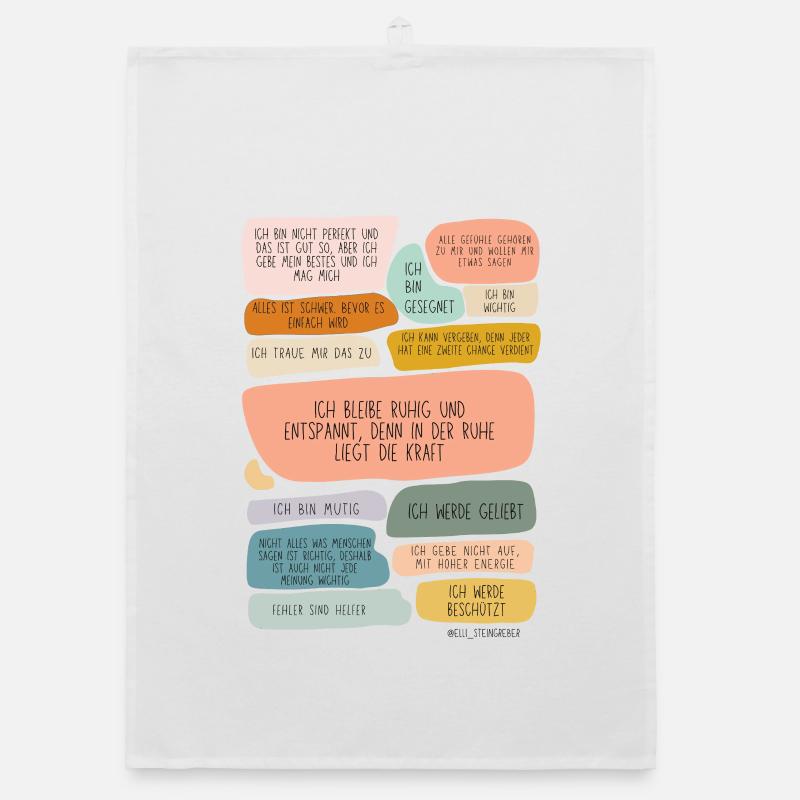 Learning phrases and affirmations for children Organic dish towel