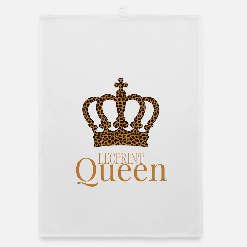 Leoprint Queen Crown Organic dish towel
