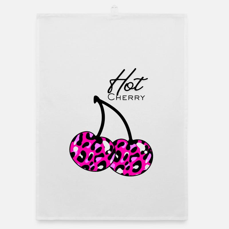 Pink Leopard Muster cherry Organic Geschirrtuch