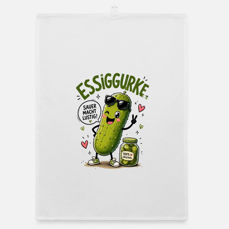 Essiggurke mit Stil Organic Geschirrtuch