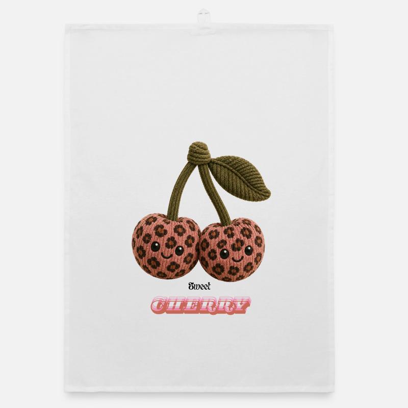 Duo de câlins Cerises Léopard Torchon bio