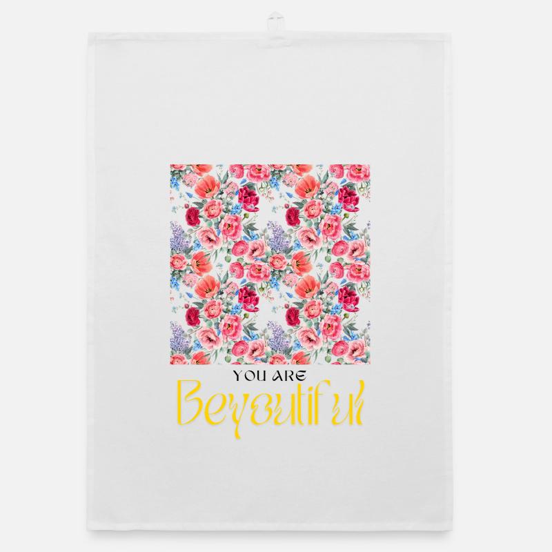 BeYoutiful Floral Splendour Organic dish towel