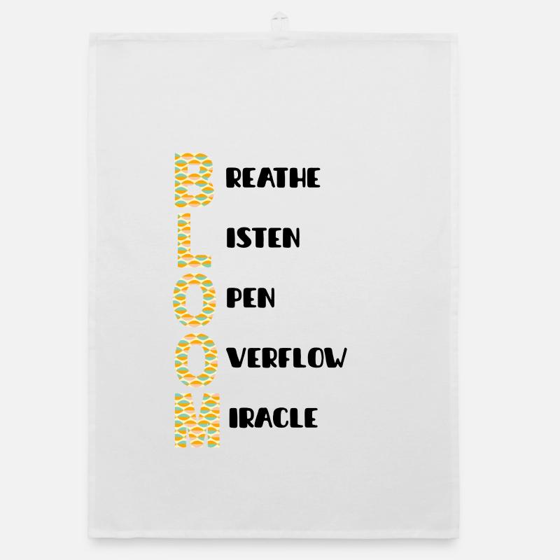 Couleurs du motif vertical BLOOM Torchon bio