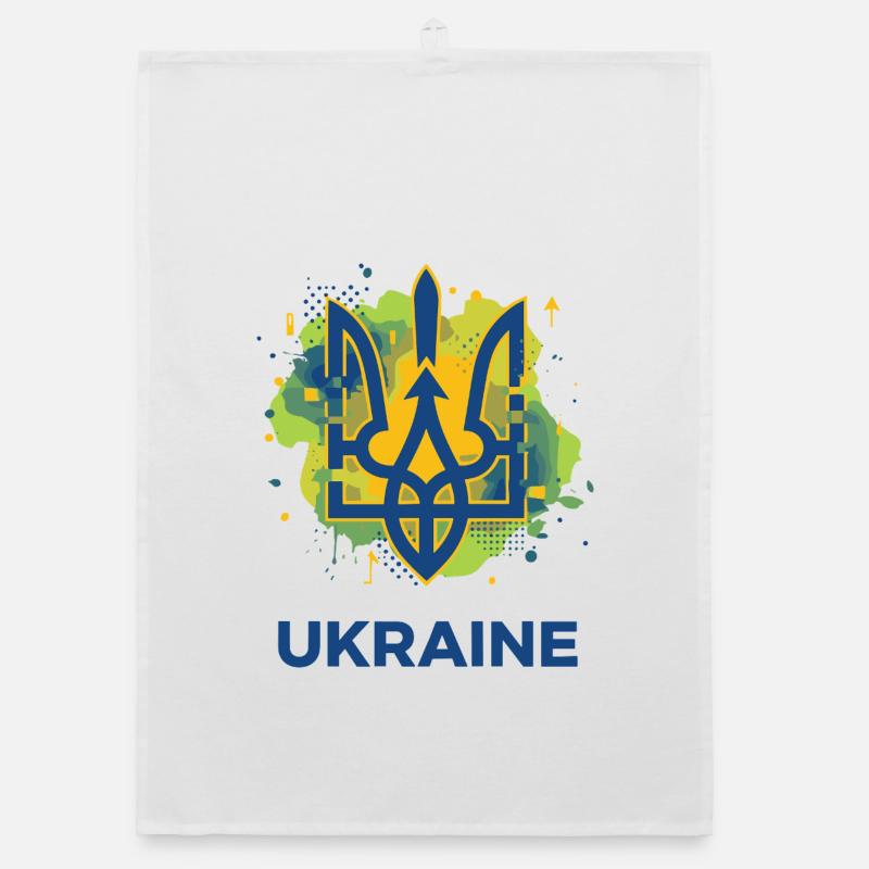 Écusson du trident ukrainien Torchon bio
