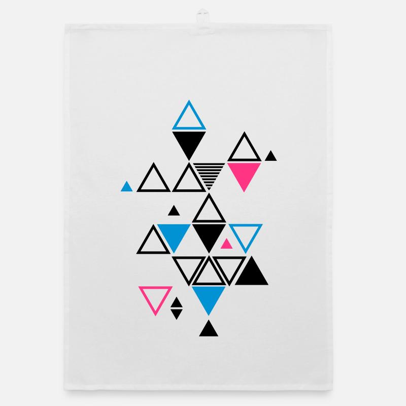 motif graphique de triangles Torchon bio