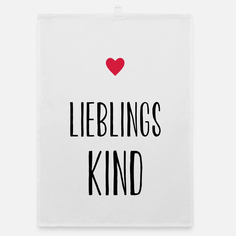 Kind Lieblingskind Herz Geschenk Geschenkidee Organic Geschirrtuch