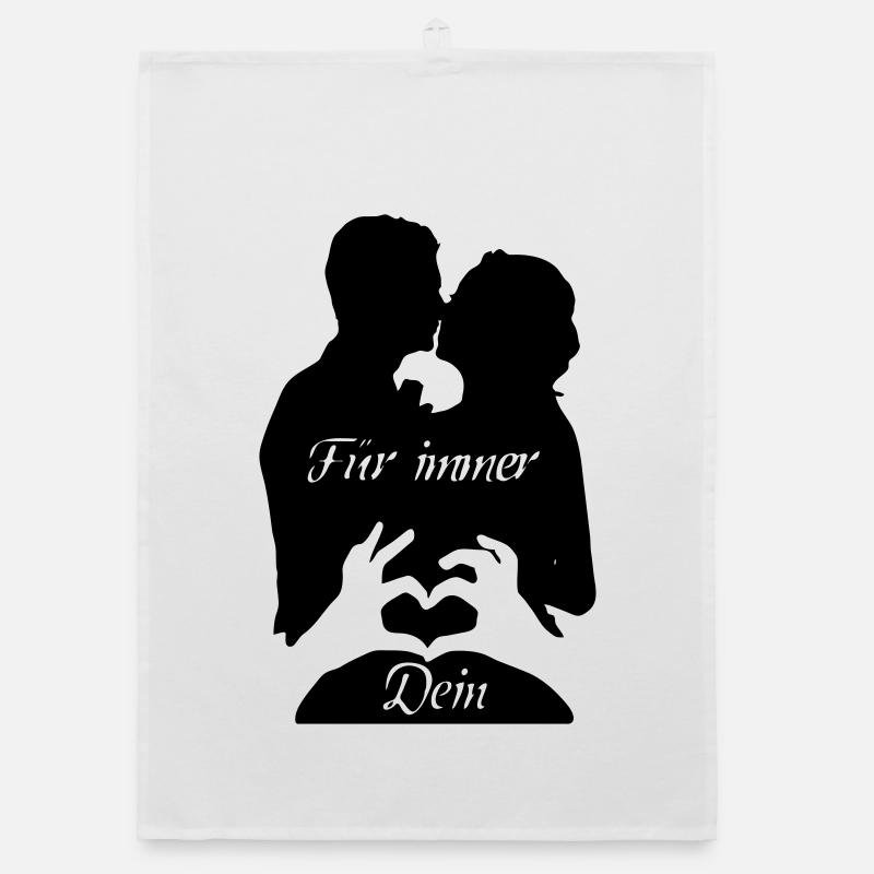 Liebe Paar Partner Ehe Valentinstag Geschenk Organic Geschirrtuch