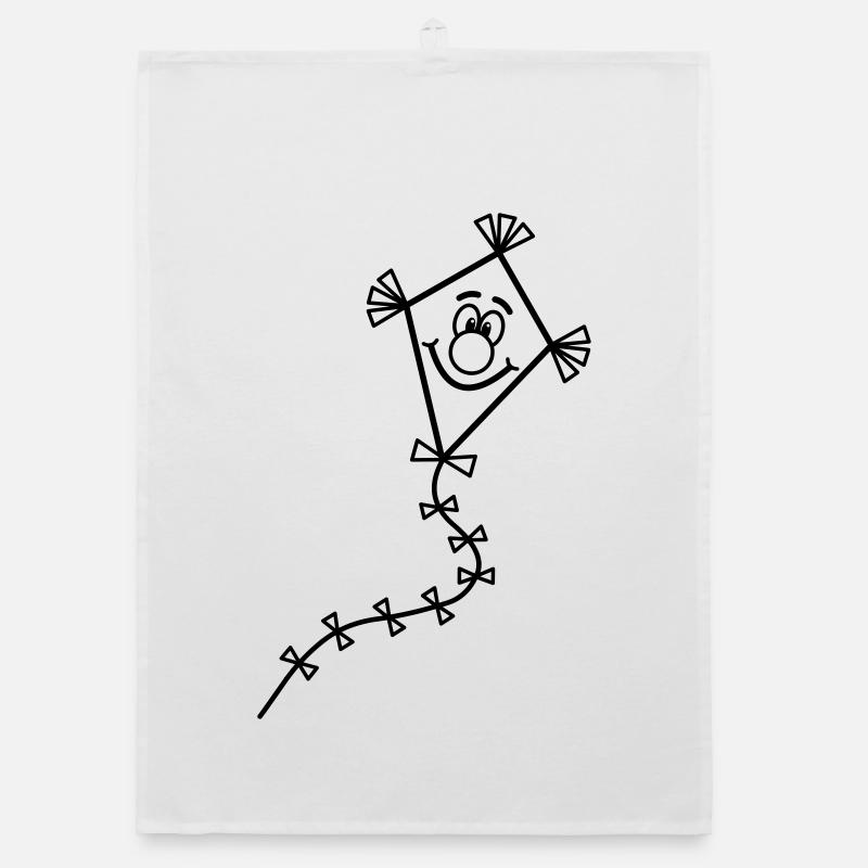 Einen lustigen Drachen steigen lassen Organic Geschirrtuch