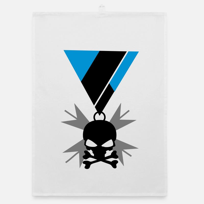 Skull skalle og knoglemedalje Økologisk viskerklud