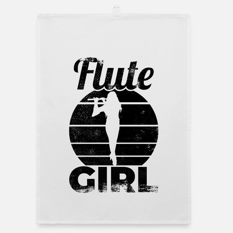 Flötenmädchen Organic Geschirrtuch