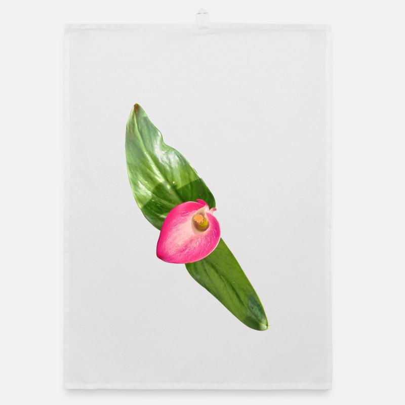 Pink Calla Blossom Organic dish towel