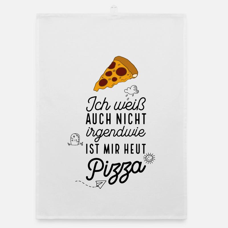 Funny Sayings Pizza Organic dish towel