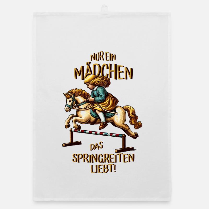 Kinder Springreiten Organic Geschirrtuch