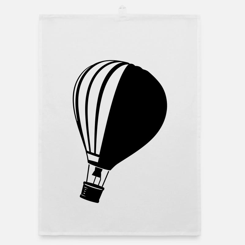 Silhouette classique de montgolfière Torchon bio