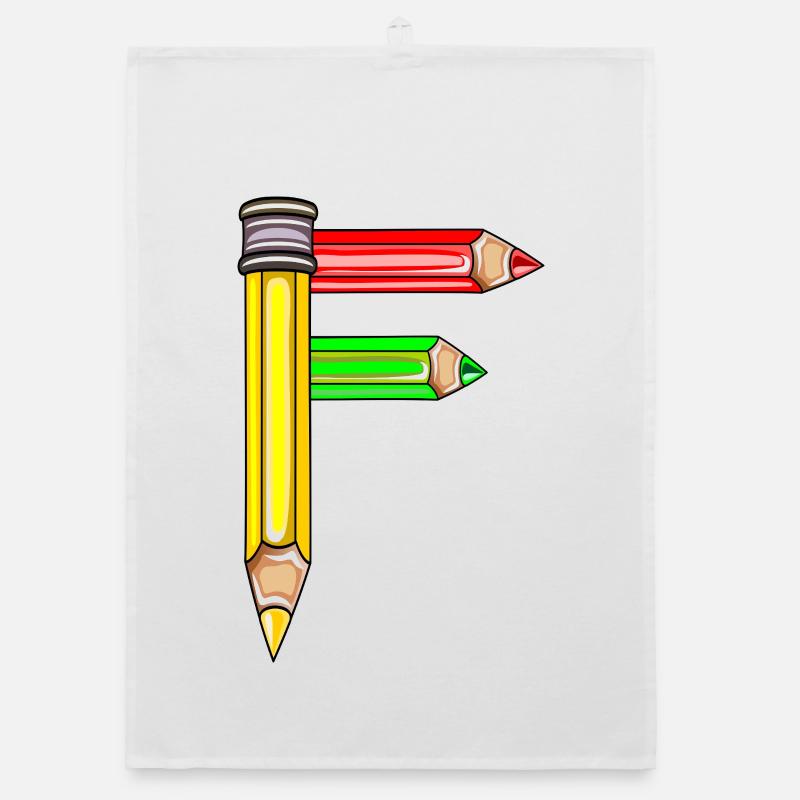 INITIAL LETTER NAME F Organic dish towel