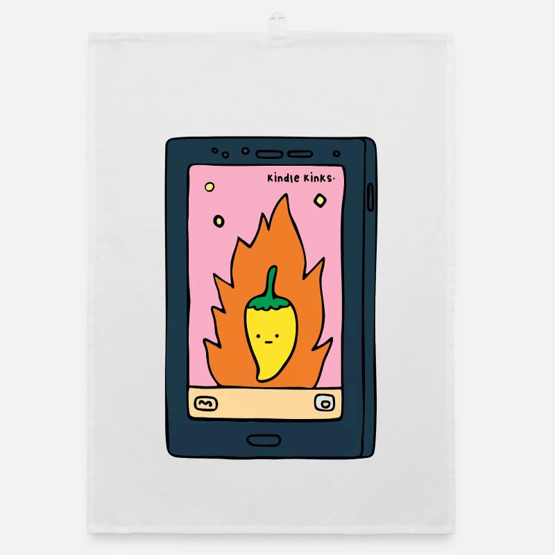 Spicy E-Reader "Kinks" Design | Funny BookT Organic dish towel