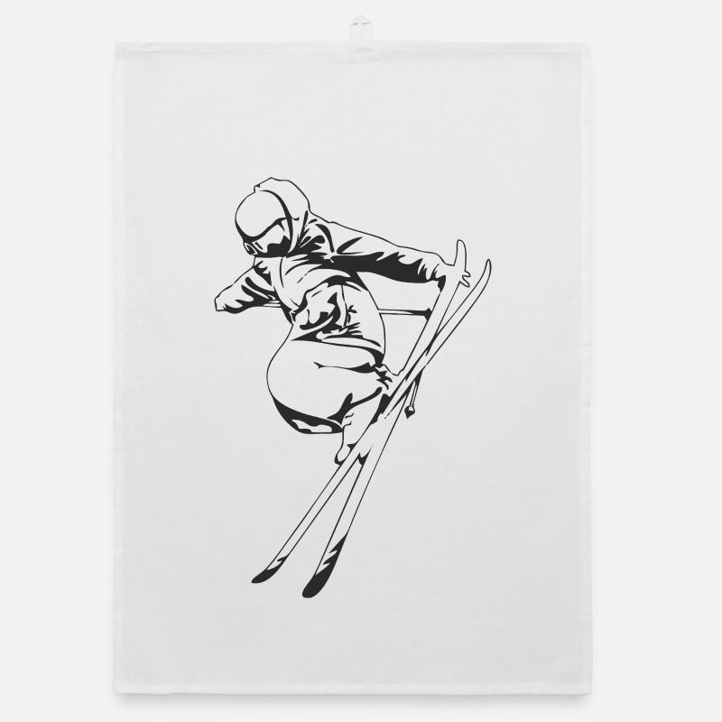 Skifahrer Organic Geschirrtuch