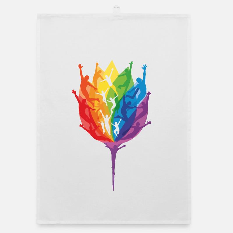 Rainbow Society in Motion Organic dish towel