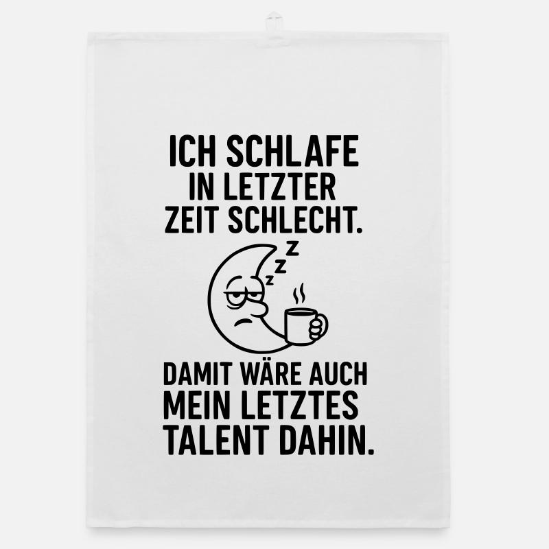 Sleeping badly talent gone Organic dish towel