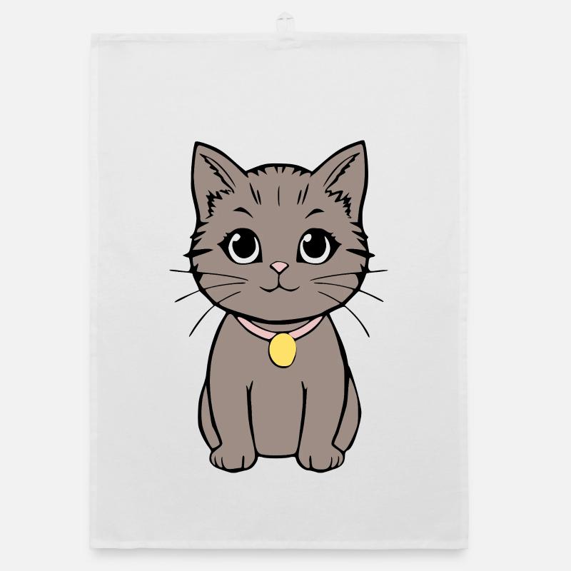 Katze Kätzchen Katzenshirt Geschenk Organic Geschirrtuch