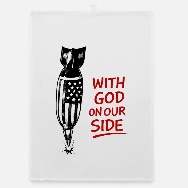 Torch with flag pattern Organic dish towel