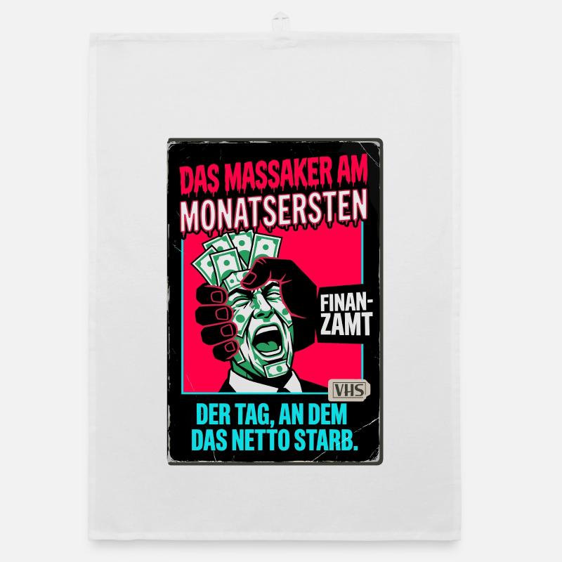 Das Massaker am Monatsersten VHS Horror Organic Geschirrtuch