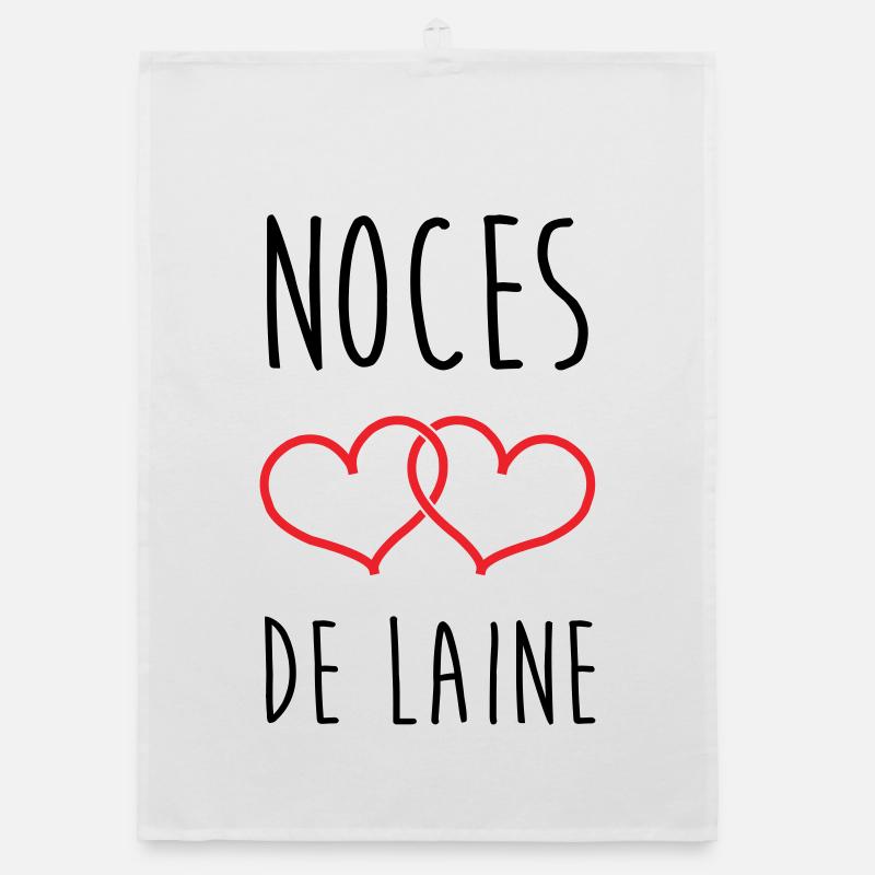 Noces de Laine 7 ans de mariage Torchon bio