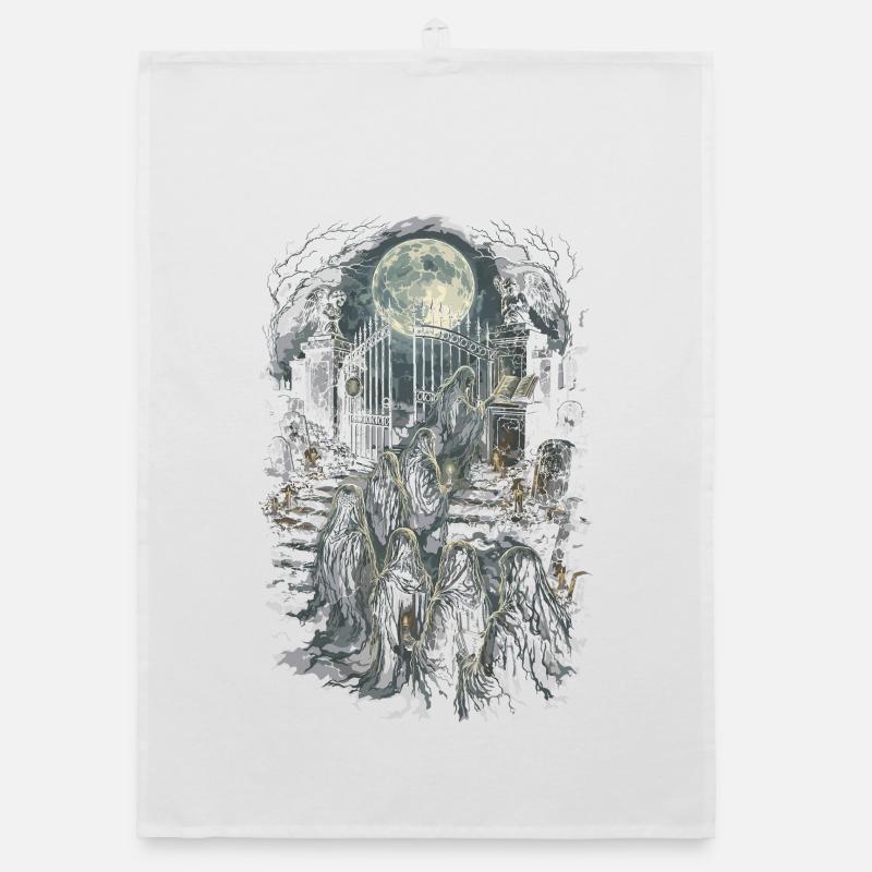 Cemetery Goth Humor Organic dish towel