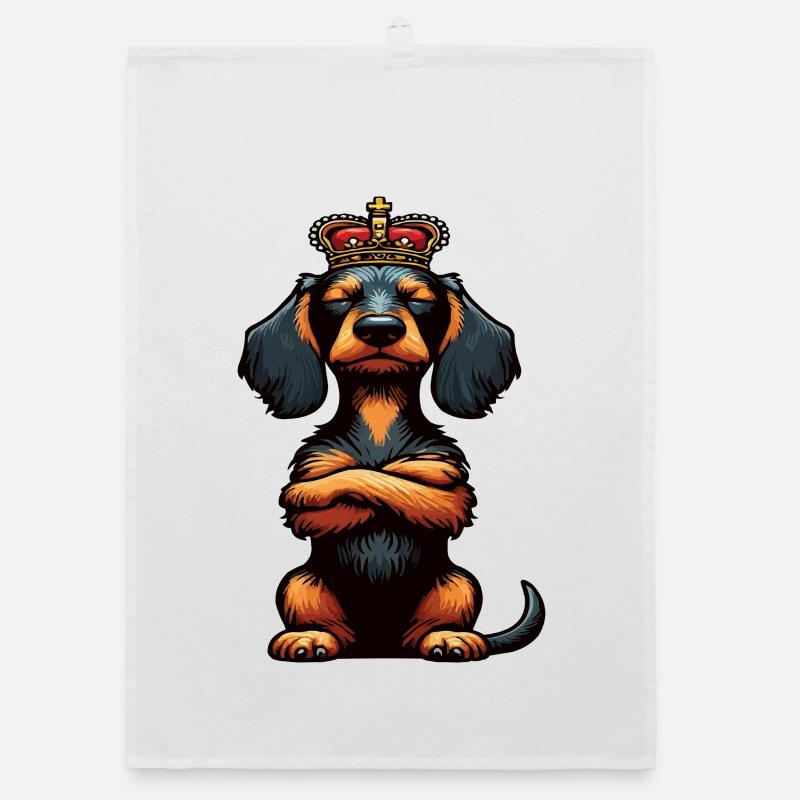 Rauhaardackel Dackel Dackelbesitzer Teckel Tekkel Organic Geschirrtuch