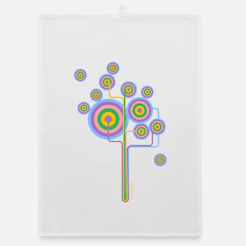 Geometric Eco Tree | Modernes Baum-Design Organic Geschirrtuch