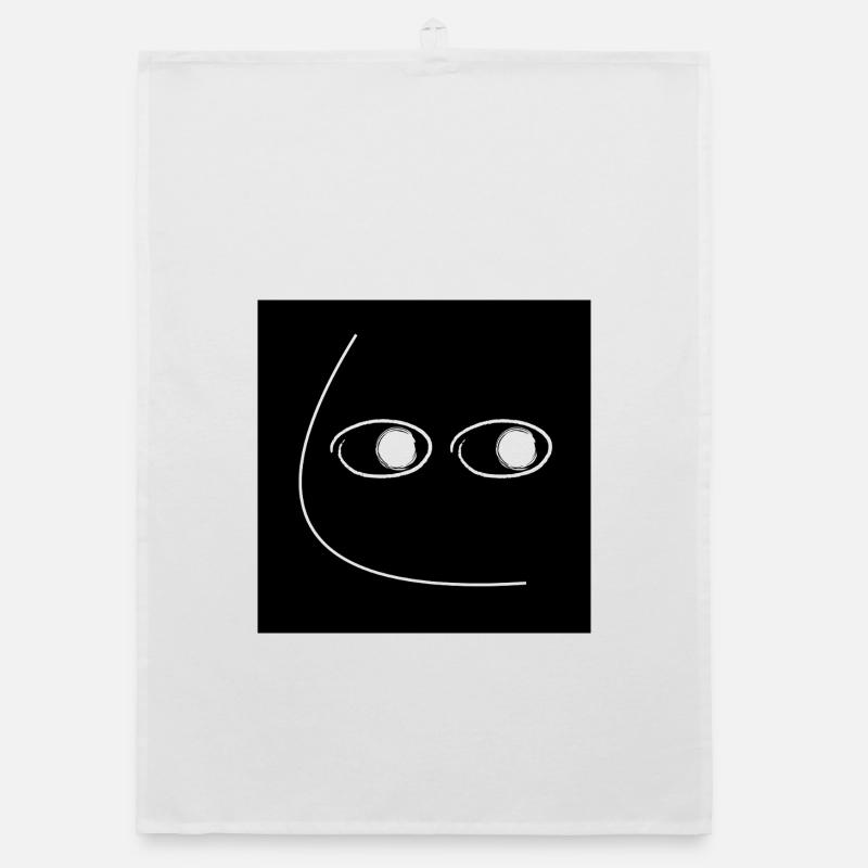Side Eye_Blk/Wht Organic dish towel