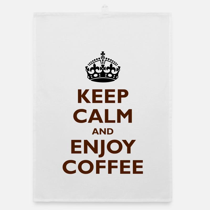 Keep Calm & Enjoy Coffee Organic dish towel