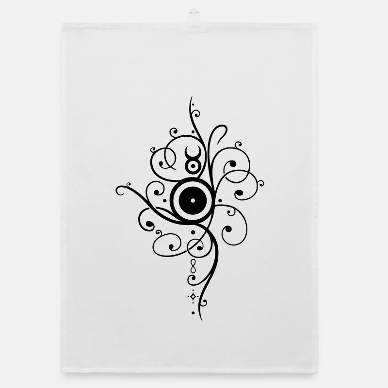 Sonne Tattoo Organic Geschirrtuch