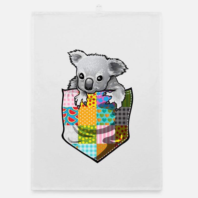 a koala in your pocket Organic dish towel
