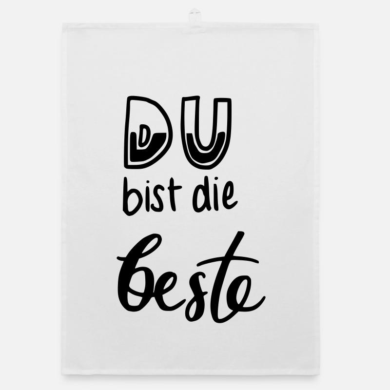 Du bist die beste Organic Geschirrtuch