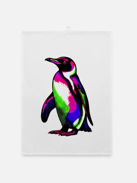 Penguin - Organic dish towel - white - Front