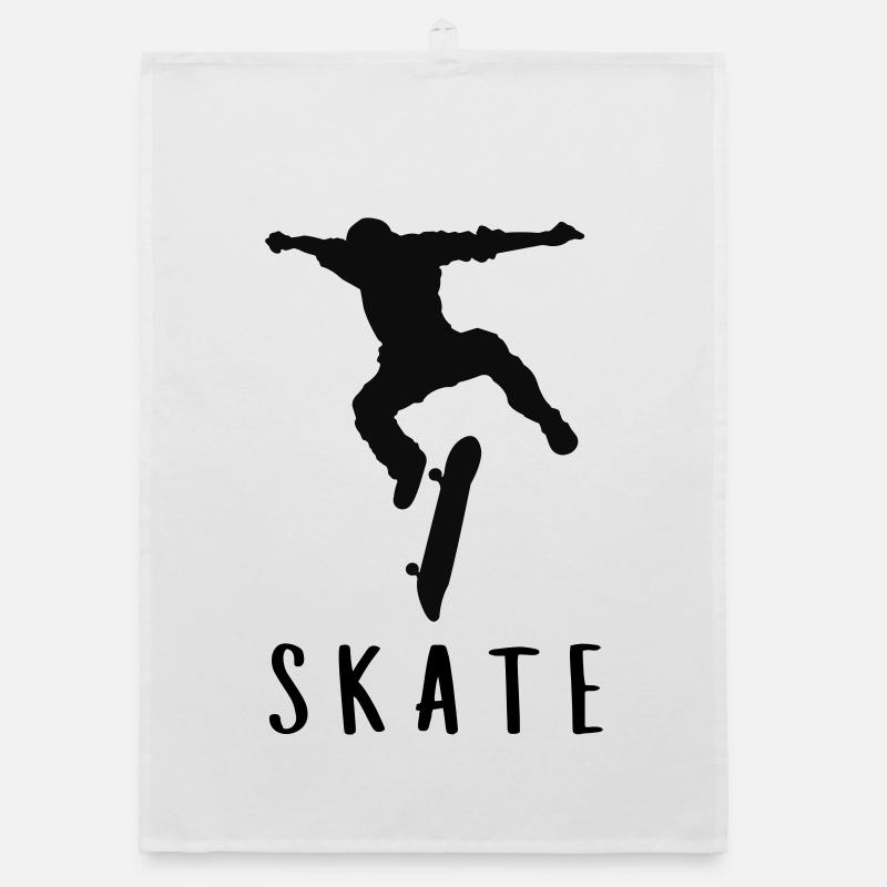 Skater - Organic Geschirrtuch - Weiß