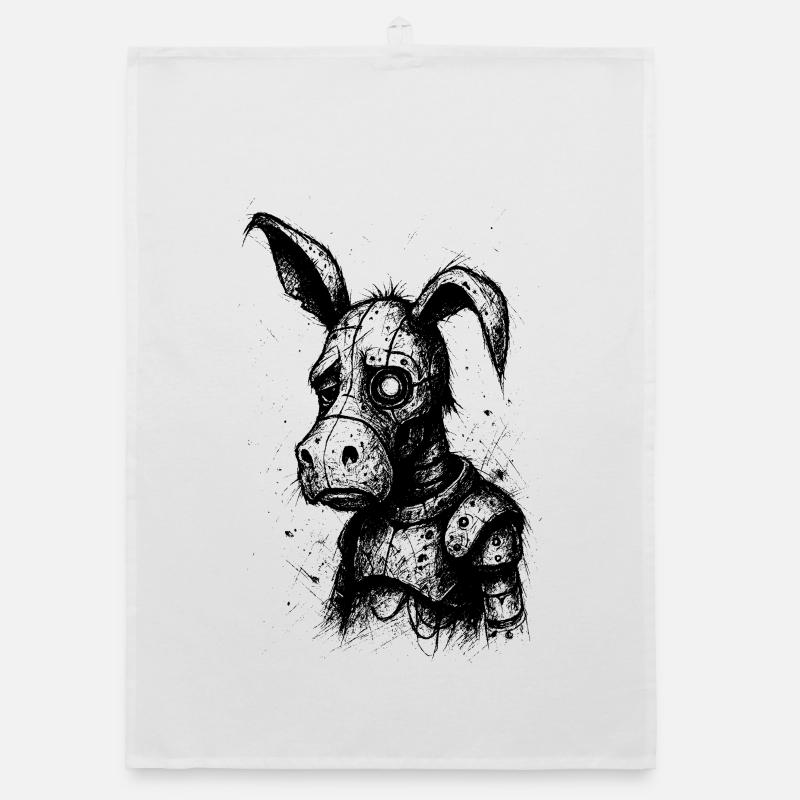 Sad donkey Organic dish towel
