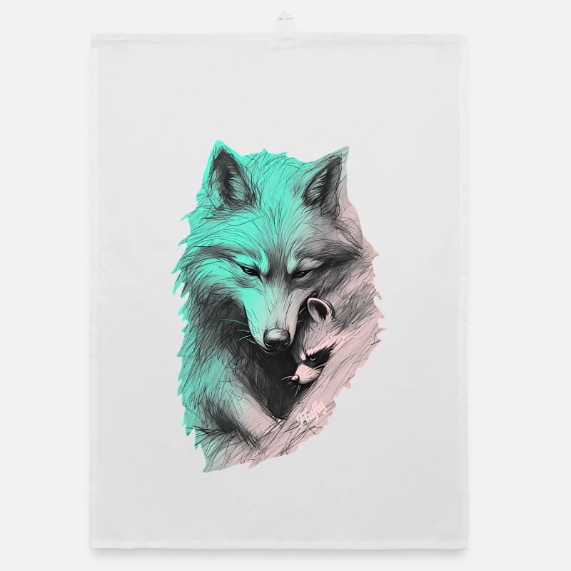 🐺 🦝 Silence Partagé Torchon bio
