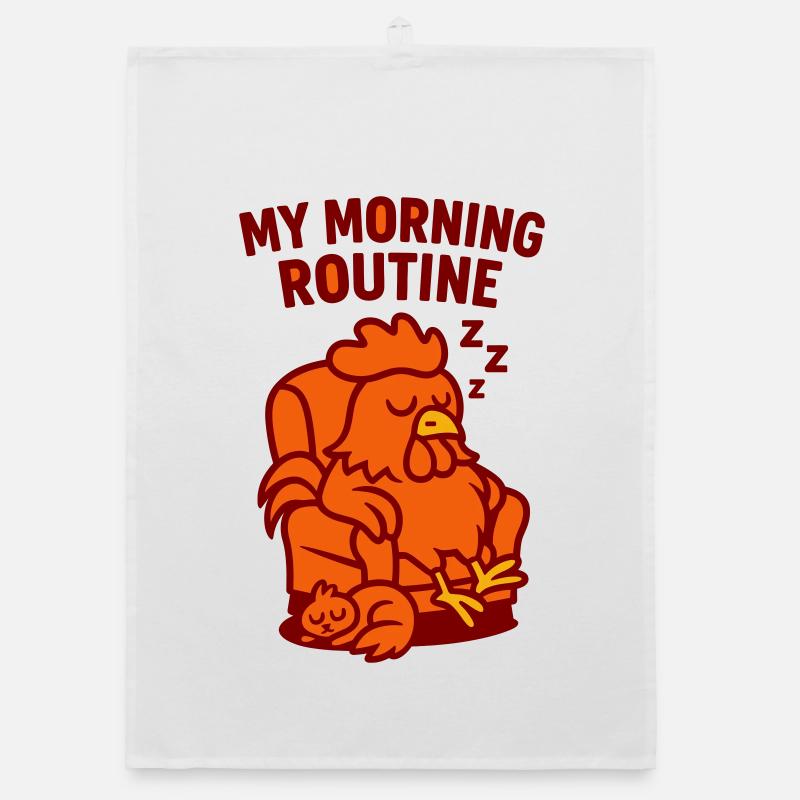 Lazy Morning Routine Organic dish towel