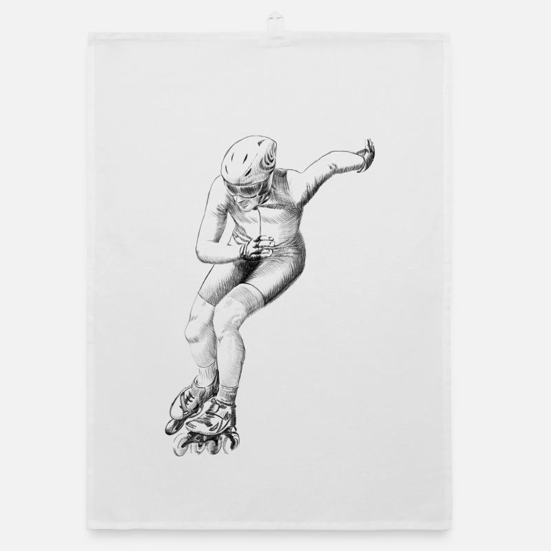 Speed skating Organic dish towel