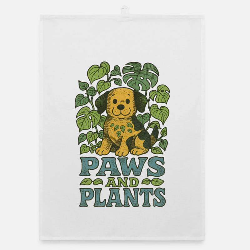 Paws and Plants Organic dish towel