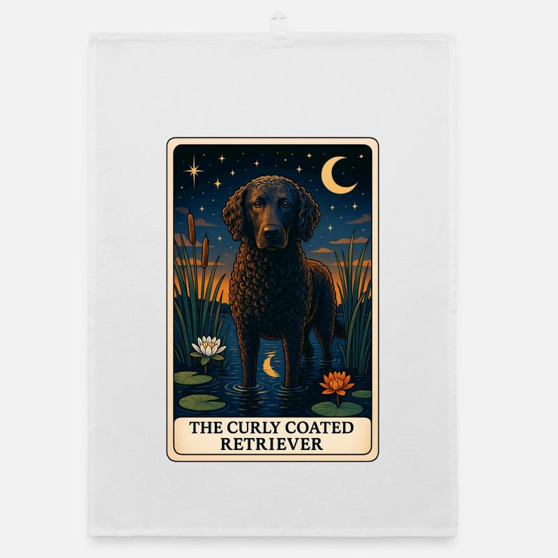 Curly Coated Retriever Organic Geschirrtuch